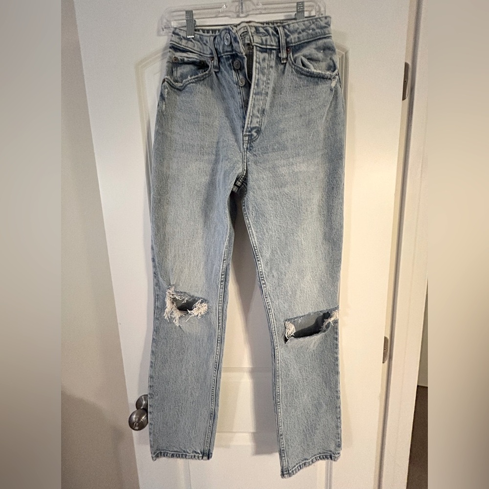 NWOT Abercrombie Curve Love High Rise Dad Jeans -- 27 L